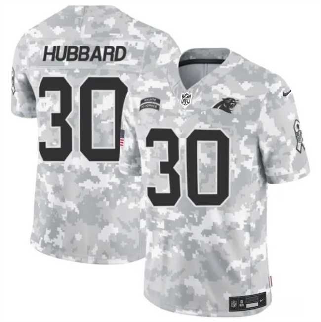 Men%27s Carolina Panthers #30 Chuba Hubbard 2024 F.U.S.E Arctic Camo Salute To Service Limited Stitched Football Jersey Dzhi->carolina panthers->NFL Jersey